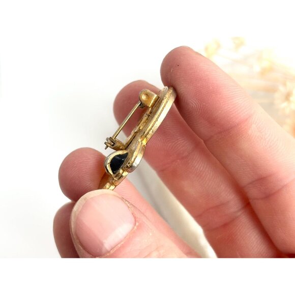 Koala Bear Gold Toned Figural Opal Inlay Vintage Brooch | Lapel Pin | Pendant - Picture 12 of 12